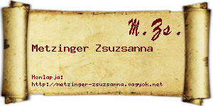 Metzinger Zsuzsanna névjegykártya